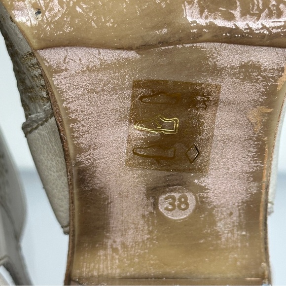 FREE PEOPLE Western Bootie Slingback Sz 38 Laser Cut Floral Leather Boot Boho - Picture 12 of 14